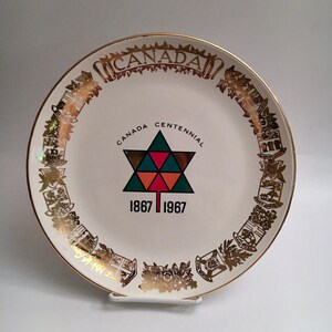 Canadian Centennial Souvenir / Centennial Souvenir Plate / 100 Years of Confederation