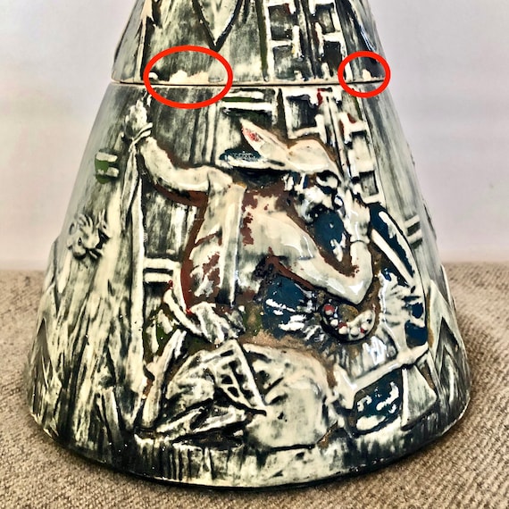 Vintage Mccoy Native American Teepee Cookie Jar #137 / 1950s