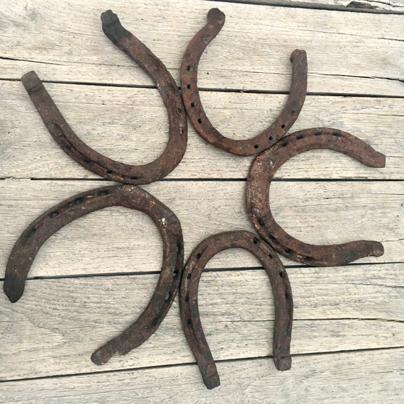 20 PC Cast Iron Horseshoes for Decorating and Crafts