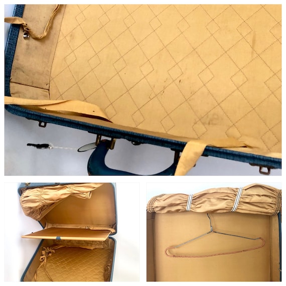 LARGE Baby Blue Hard Sided Suitcase - McBrine Bag… - image 10