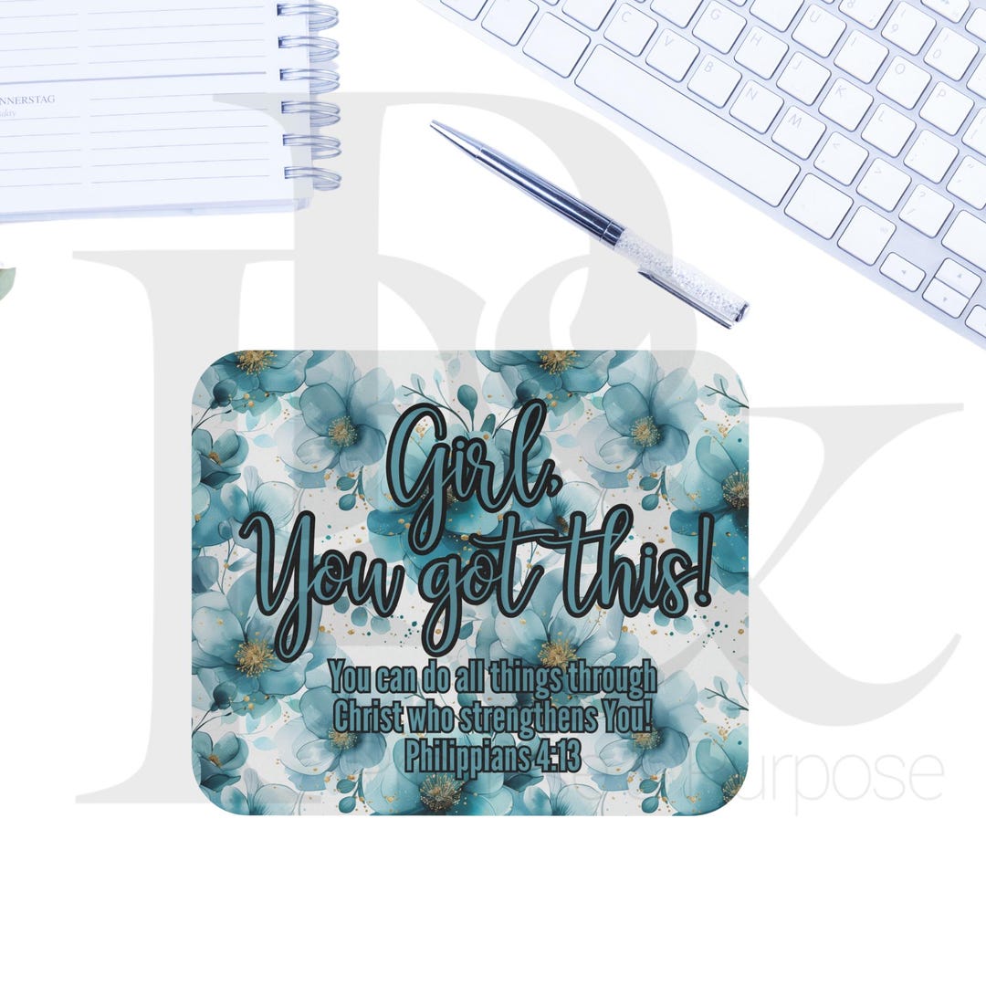 Inspirational Prayer Quote Pretty Colorful Mouse Pad