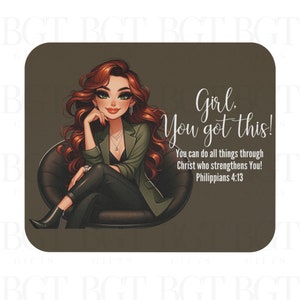 Girl You Got This Mouse pad | Mouse pad |  Woman Mouse pad | Inspiration Mouse pad | Motivation Mouse pad