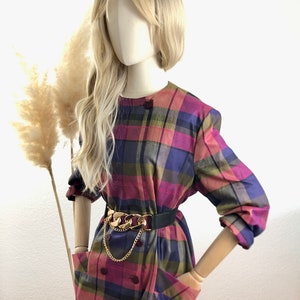 Vintage long blazer/jacket checked size 36-38/US 4-6