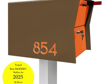 Coco Nut Retro Locking Mailbox: Mid-Century Modern Package Dropbox