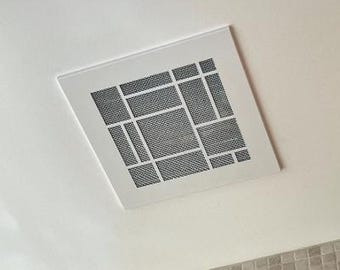 Modrian Pattern Vent Cover: Modern Retro Magnetic HVAC Vent