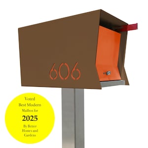 RetroBox in Coco Nut Brown Retro Mailbox: Mid-Century Modern Design