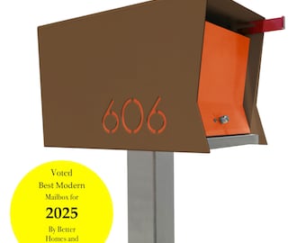 RetroBox in Coco Nut Brown Retro Mailbox: Mid-Century Modern Design