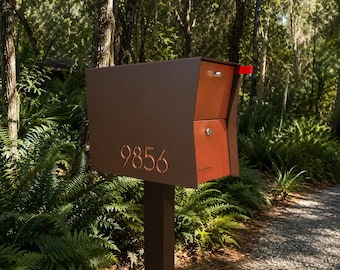 Coco Nut Retro Locking Mailbox: Mid-Century Modern Package Dropbox