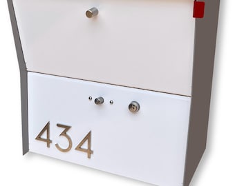 RetroBox Locking Wall Mounted Mailbox: Midcentury Modern Design