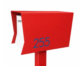 RetroBox CUSTOM COLORS  Contemporary Retro Designed Post Mounted Mailbox