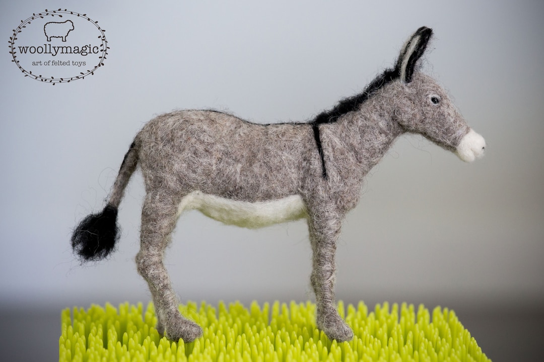 Needle Felted Donkey. Felted Animals. Felted Sculpture. Ready to Ship ...