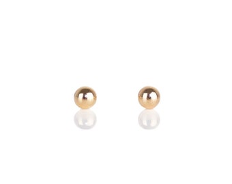Solid 9ct Gold Ball Stud Earring, 9ct Gold Mini Circle Studs, Solid Gold Granulation Earrings, Dainty Studs, Stud Earrings, Gold Jewellery