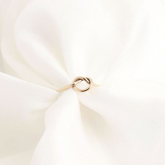 9ct Gold Knot Ring, Dainty Woven Promise Ring