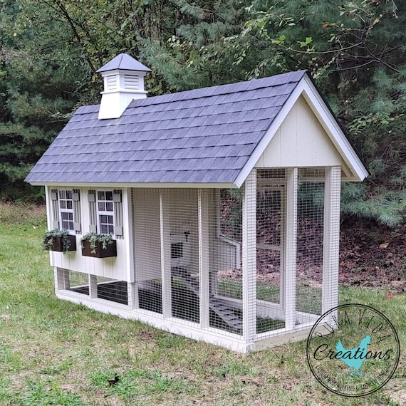 The Cottage Coop Grand Run Edition Chicken Coop Hen House Etsy