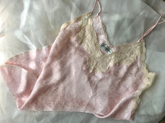 Vintage Dior Lingerie Pink Rose Slip Size Medium C