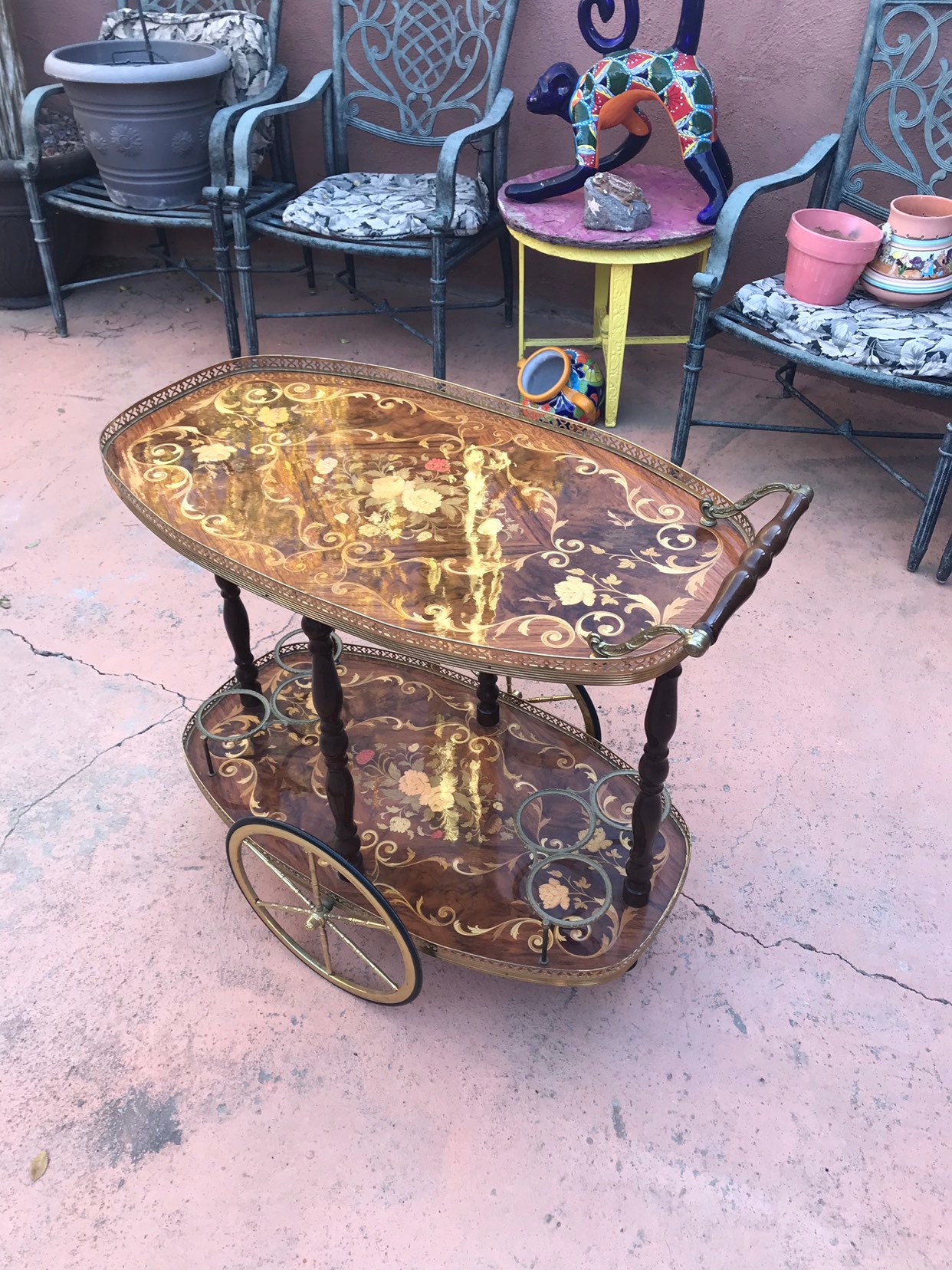 Vintage Beverage Cart MCM Stunning Etsy