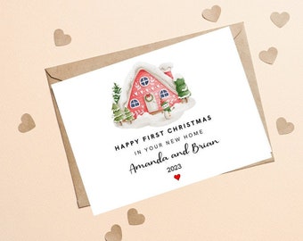 First Christmas In Your New Home Card, New Home Christmas Card, Personalised 1st Christmas New Home Card, New House Card for Couple
