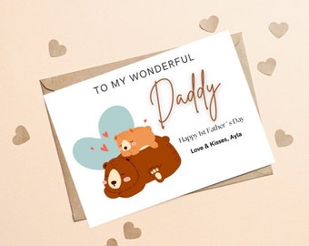 To My Wonderful Daddy Glückliche 1. Vatertagskarte, erste Vatertagskarte für werdenden Vater, 1. Vatertagskarte, glückliche erste Vatertagskarte