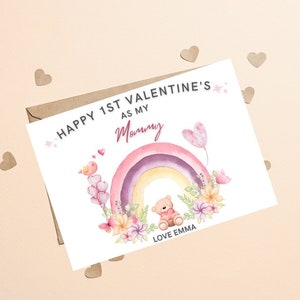 Mommy Valentines Day Card , Mommy personalizzato 1st Valentines Day Card From Baby, First Valentines Day As My Mom, Baby To Mom Valentine Card