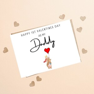 Carte de Saint-Valentin papa pour lui, carte de papa personnalisée de bébé, première Saint-Valentin en tant que papa, carte de bébé à papa, père de Saint-Valentin