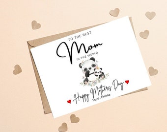 Personalised Mothers Day Card, To The Best Mom In The World, Best Mom Mothers Day Card, To My Best Mum Ever Mothers Day Card, New Mom Card