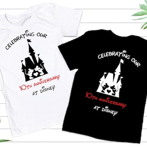 Celebrating Our Anniversary At Disney, Mickey And Minnie Anniversary Shirt, Disney Anniversary, Just Married Shirt, Disney Honeymoon Shirt