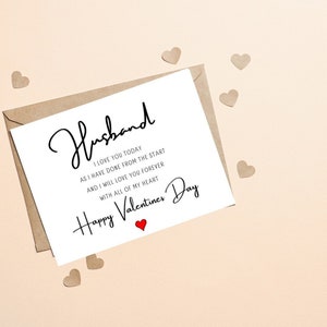 Biglietto di San Valentino felice per il marito, biglietto di San Valentino per lui, biglietto di San Valentino per il fidanzato, biglietto di San Valentino per il marito