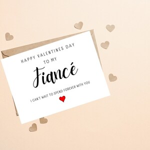 Verloofde Valentijnsdag kaart voor hem, ik kan niet wachten om voor altijd met je door te brengen Valentijnsdag kaart, verloofde Valentijnsdag kaart voor echtgenoot om te zijn