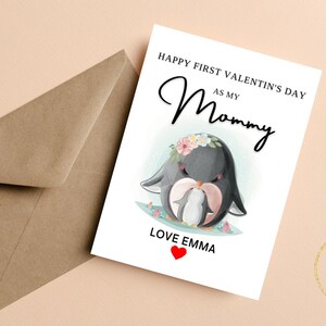 Mommy Valentines Day Card , Mommy personalizzato 1st Valentines Day Card From Baby, First Valentines Day As My Mom, Baby To Mom Valentine Card