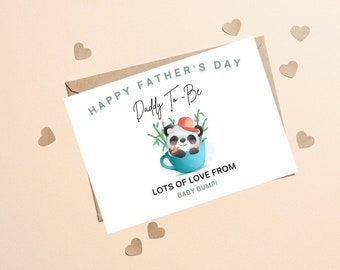 Birthday Card For Daddy From The Bump, First Time Daddy Gift, Dad To Be, Baby Bump - UK