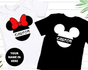 Personalized Mickey Minnie Disney Shirt , Custom Name Disney Shirt, Custom Personalized  Disney Shirt For Whole Family, Disney Vacation Tee