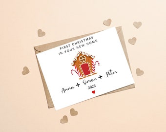 First Christmas In Your New Home Card, New Home Christmas Card, Personalised 1st Christmas New Home Card, New House Card for Couple