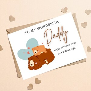 À mon merveilleux papa Happy 1st Father's Day Card, First Fathers Day Card for Dad To Be, 1st Fathers Day Card, Happy First Fathers Day Card