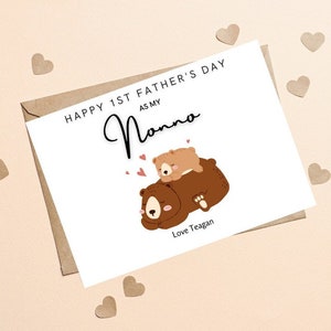 Happy 1st Fathers Day As My Nonno, Personnalisé Nonno 1st Father's Day Card, Cute Nonno Card For First Father's Day, Grandad 1st Card