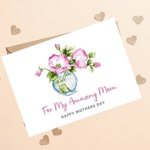 Personalized Mothers  Day Card For Mom, Special Mom Mothers Day Card, Personalised Mom Card, Mommy Mothers Day Card, For My Amazing Mom Card