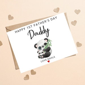Biglietto personalizzato per la prima festa del papà, Al mio papà il giorno dei padri, Biglietto personalizzato per la festa del papà da figlia, figlio, Biglietto personalizzato per il mio papà