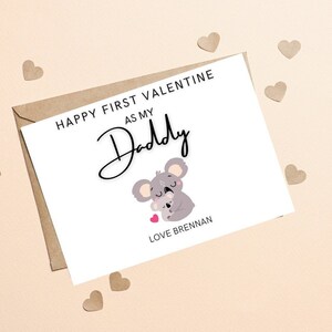 Carte de Saint-Valentin papa pour lui, carte de papa personnalisée de bébé, première Saint-Valentin en tant que papa, carte de bébé à papa, père de Saint-Valentin