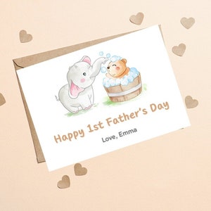 Happy 1st Fathers Day Card, First Fathers Day Card per Dad To Be, 1st Fathers Day Card da figlia, figlio, Happy First Fathers Day Card
