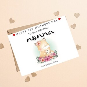 Feliz Primer Día de las Madres como mi tarjeta Nonna, Nonna 1st Mothers Day Card en blanco, Nonna especial para ser el Día de las Madres, Nonna 1st Mothers Day Card