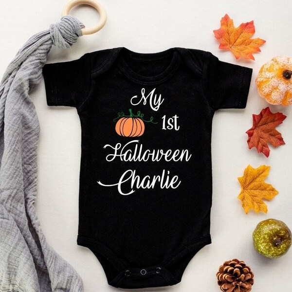 Personalized  Baby First Halloween Onesie, Customized Baby First Halloween Onesie, My First Halloween Onesie, 1st halloween Baby's Onesies