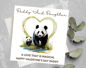 Happy Valentines Day Daddy, Daddy And Daughter Valentines Card, Valentines Dad Card For Daddy, Daddy's Valentines Day Card From Daughter