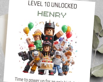 Personalized Roblox birthday cards, Roblox birthday Card Kids, Roblox Birthday Card Son, Boys Roblox Birthday Card, Birthday Card Roblox Fan