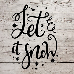 Let It Snow Christmas Reusable Stencil,  Christmas Stencils, Holiday Stencil, Holiday Craft Stencil, Reusable Christmas Stencil, Let It Snow