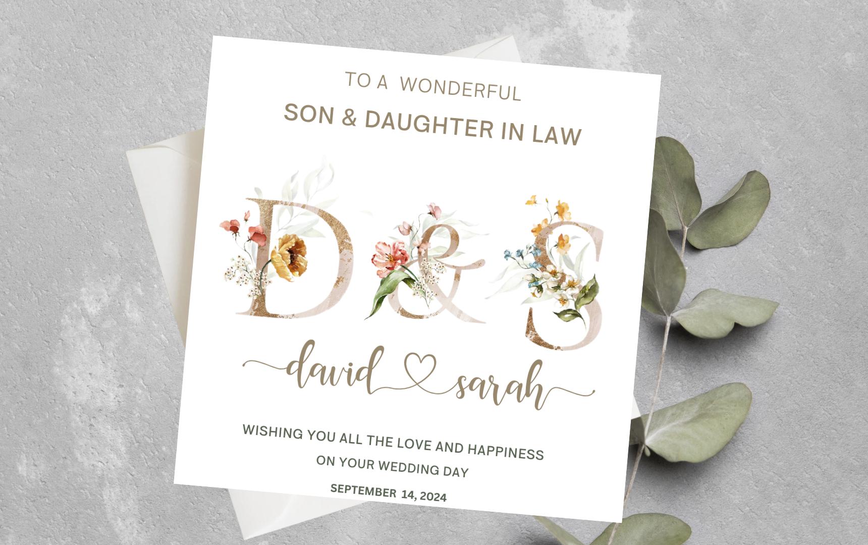 WHITE COTTON CARDS To A Special Daughter And Son-in-Law Congratulations - Foto 8