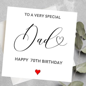 Personalisierte Geburtstagskarte für Papa, Baba, Papa, einem besonderen Papa Happy 60,70,80,90 Geburtstagskarte für jedes Alter, Papa Geburtstagsgeschenk personalisiert