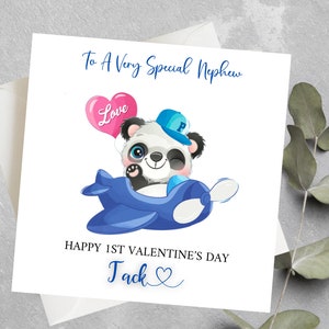 Biglietto di San Valentino per il primo nipote, Biglietto di San Valentino personalizzato per il nipote, Biglietto di San Valentino per ragazzi personalizzato, Primo biglietto di San Valentino per nipote, cugino