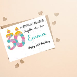 Souhaitant une carte d’anniversaire de belle-fille incroyable, carte d’anniversaire personnalisée de belle-fille, carte d’anniversaire spéciale de belle-fille