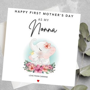Tarjeta de feliz primer día de la madre como mi abuela, tarjeta en blanco para el primer día de la madre de la abuela, día especial de la futura abuela, tarjeta para el primer día de la madre de la abuela