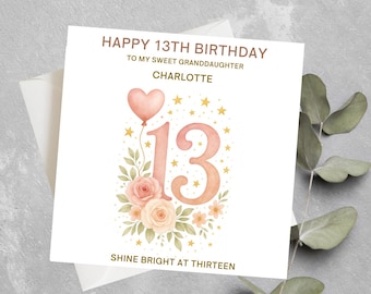 Personalsed Granddaughter 13th Brthday Card Daughter Sster Cousn - View #7
