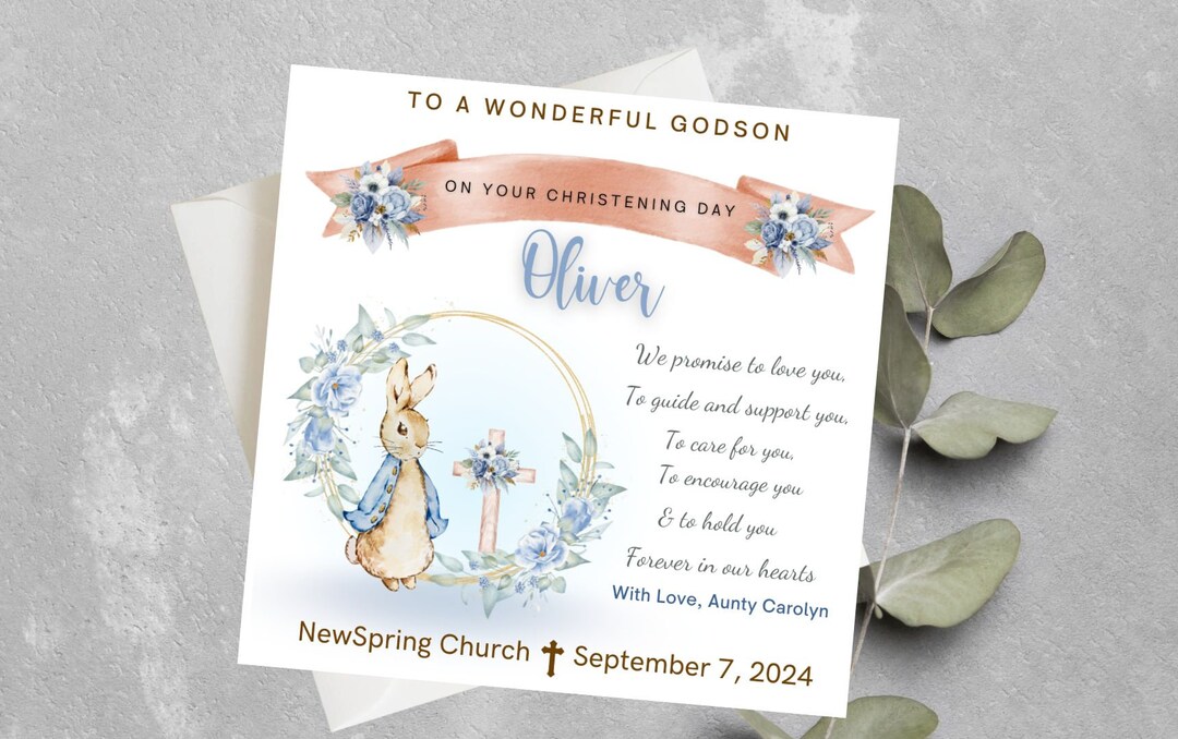 What To Write In Christening Card For Godson